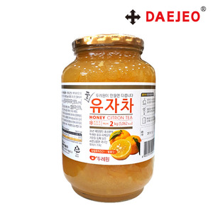 두레원 유자차2kg 유자청 병유자차 과일청 유자에이드